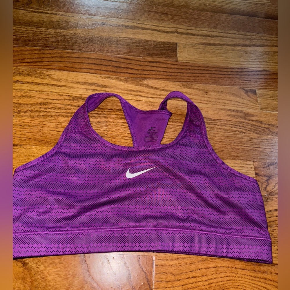 Purple Nike racerback sports bra